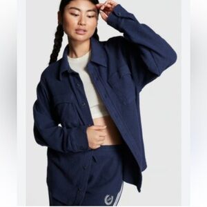 NWT Victoria’s Secret reverse fleece shacket Size XS